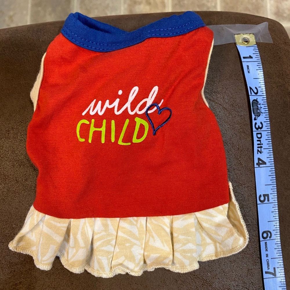 Wild Child Red and Blue Dog Dress